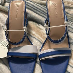 The Drop Blue Strappy Sandals
